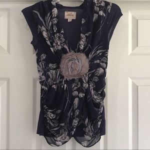 Anthropologie | Deletta | Floral Top Y2K